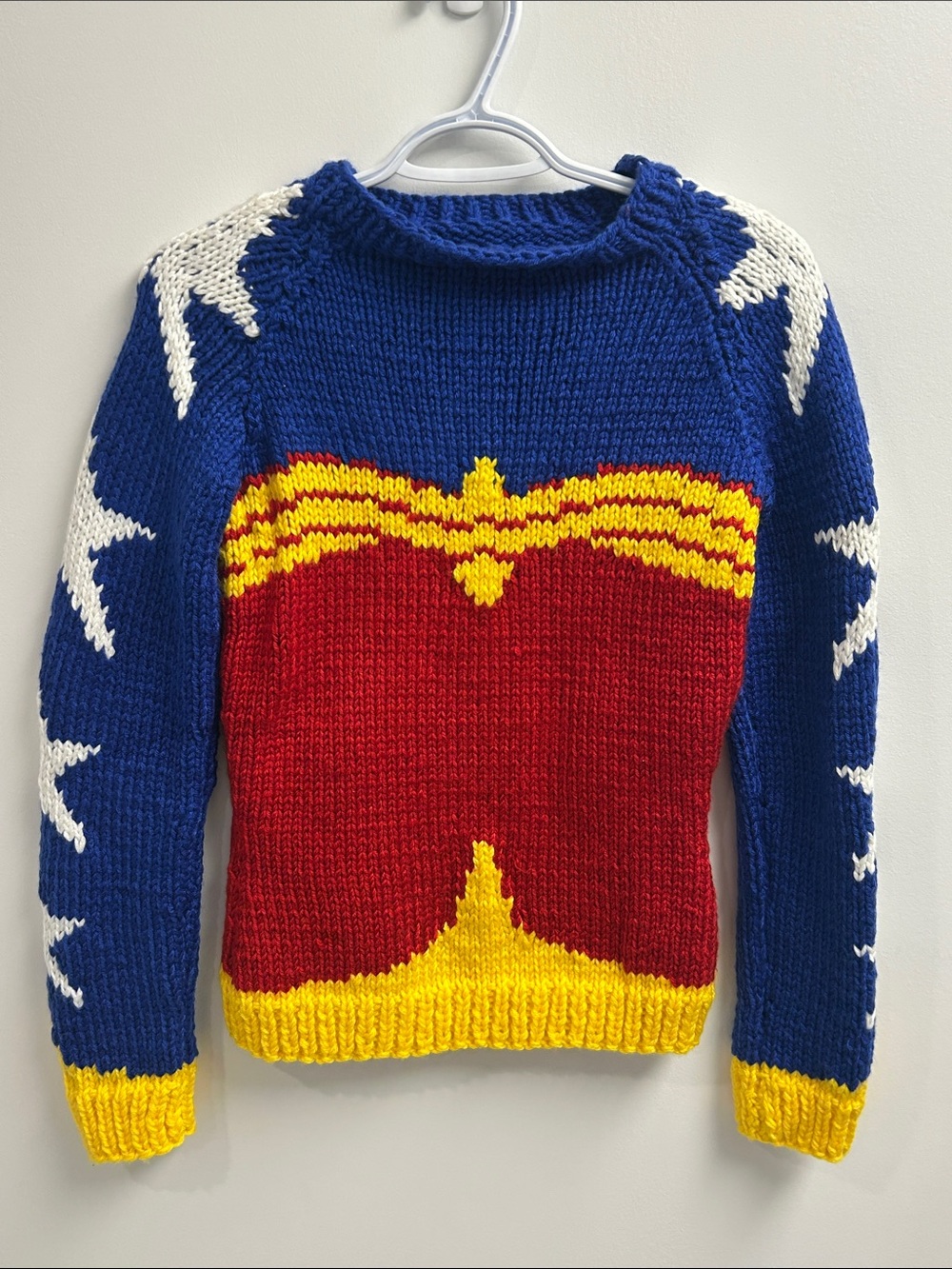 Hand Knit Wonder Woman Sweater